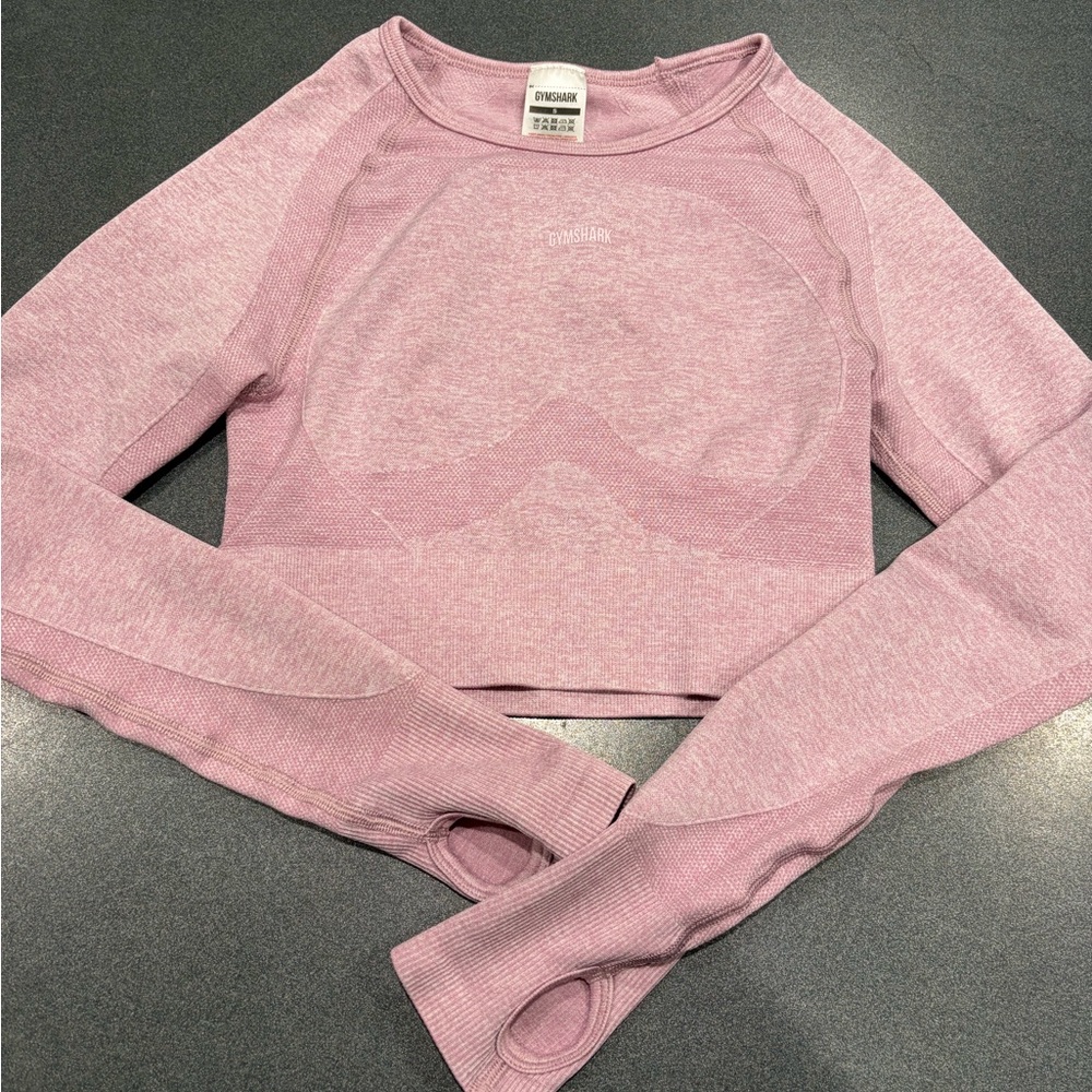 NWOT Gymshark Seamless Long Sleeve Top - heathered Pink